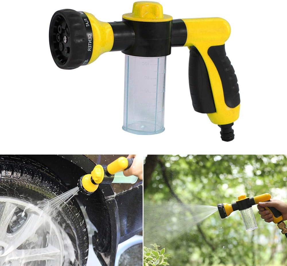 Adaskala Foam Sprayer Garden Water Hose Foam Nozzle Soap Dispenser Gun for Car Washing Pets Shower Plants Watering image number 1