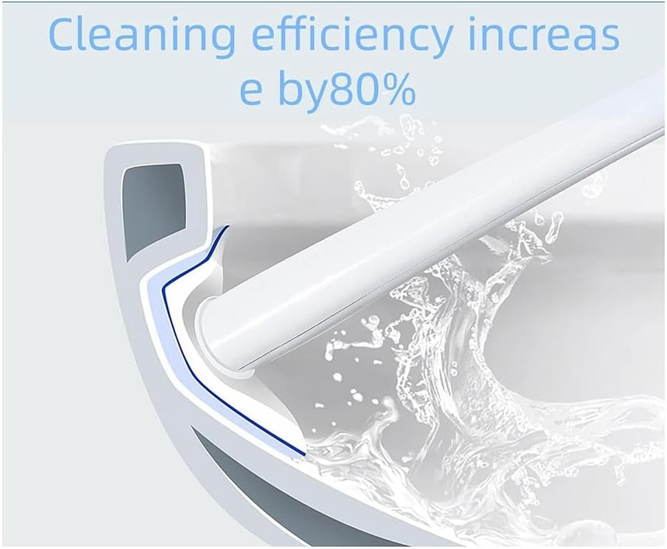 Bjworeye 60 Counts Upgraded Toilet Brush Wand Disposable Toilet Cleaning Wand Refills Bowl Scrubbers Heads Easy to Use image number 6