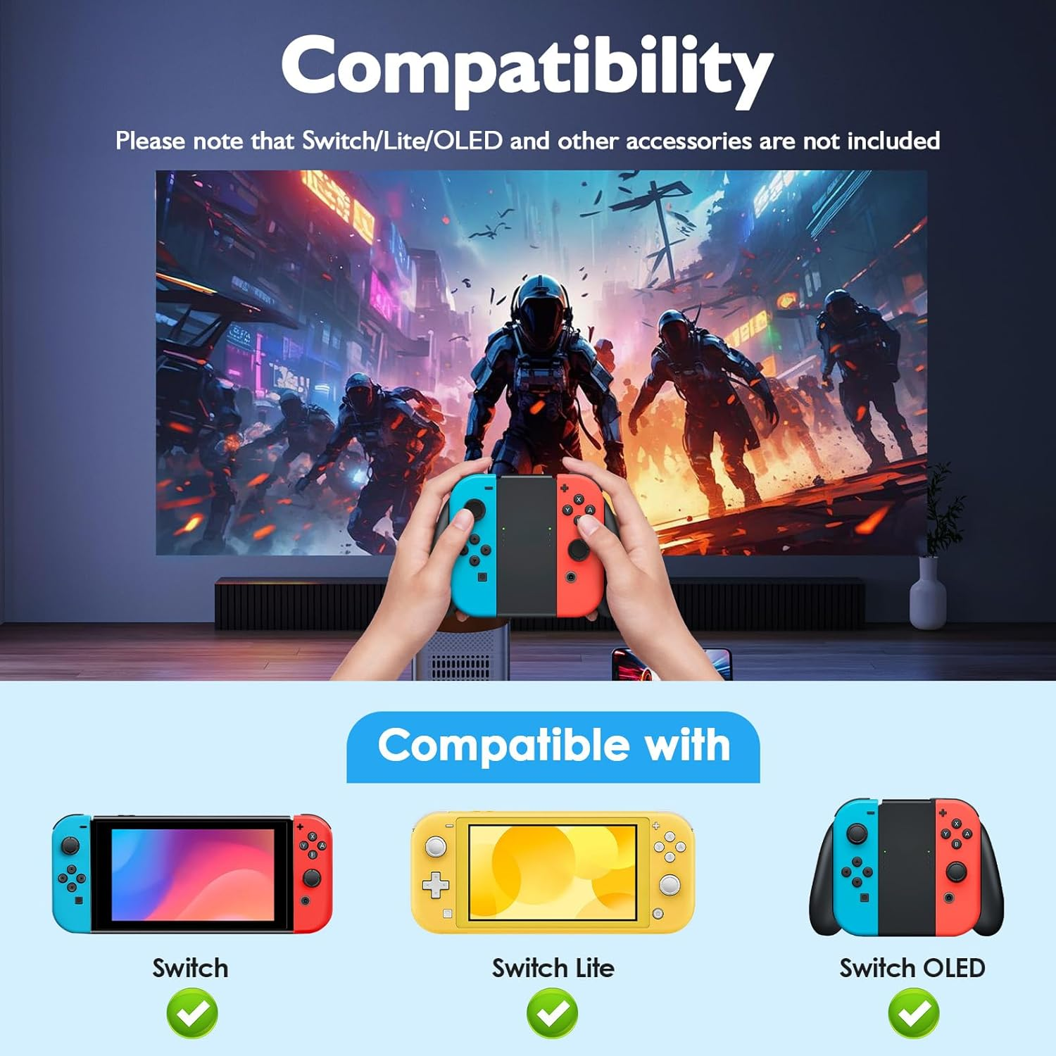 Havenease 6 Pack High Grip Silicone Joystick Covers for Nintendo Switch Controllers, Non-Slip Protective Covers Compatible with Switch Lite/Switch 2 Accessories (Black)