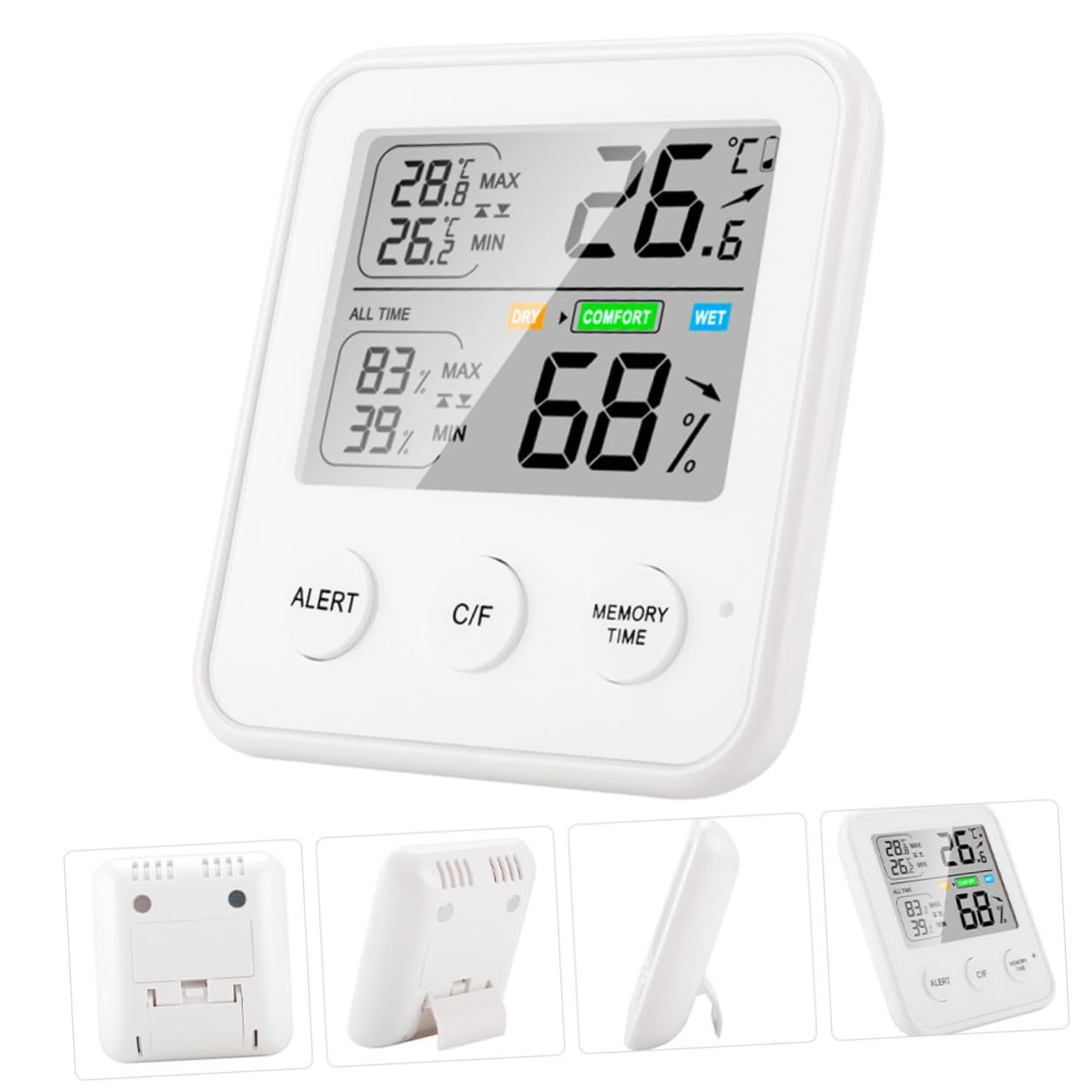 COHEALI High Accuracy Digital Indoor Thermohygrometer Multifunctional Temperature and Humidity Monitor for Home Office Nursery with Easy-Read Display and Calendar Timer image number 3