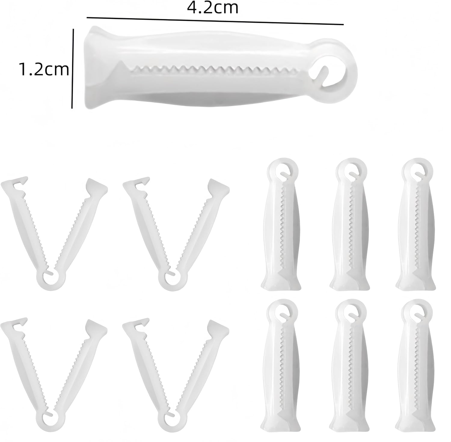 Ai-Oumleef Umbilical Cord Clips,100Pcs Portable Umbilical Clamps Convenient Umbilical Clips Small Sheep Clips Livestock Accessory for Animals Puppy Kittens Cow Livestock Sheep(White) image number 2