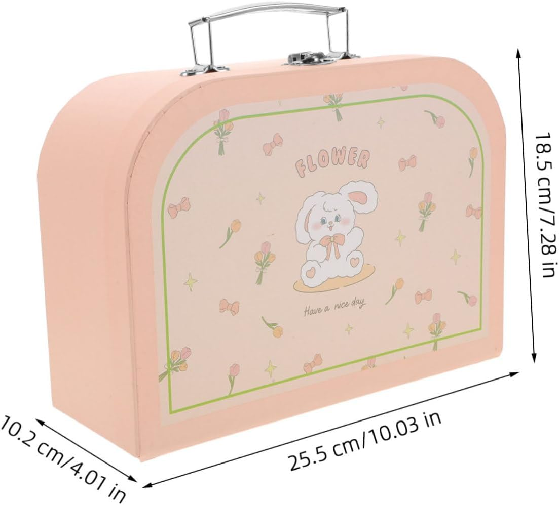 MAGICLULU Cardboard Suitcase Toys for Boys and Girls Creative Storage Box Lid for Painting Craft Stationery image number 1