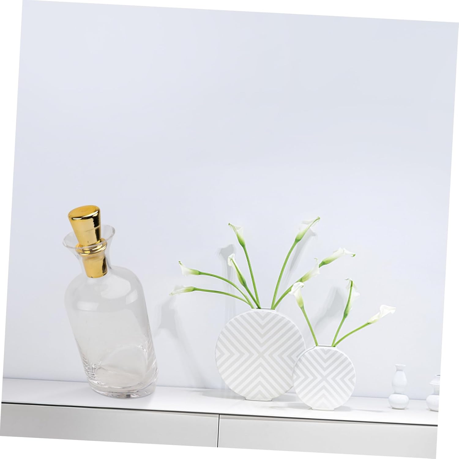 KICHOUSE 1Pc Creative Inclined Transparent Glass Decanter Nordic Style Decorative Wine Storage Smooth Edges Stable Placement for Barware Kitchen Decor image number 2