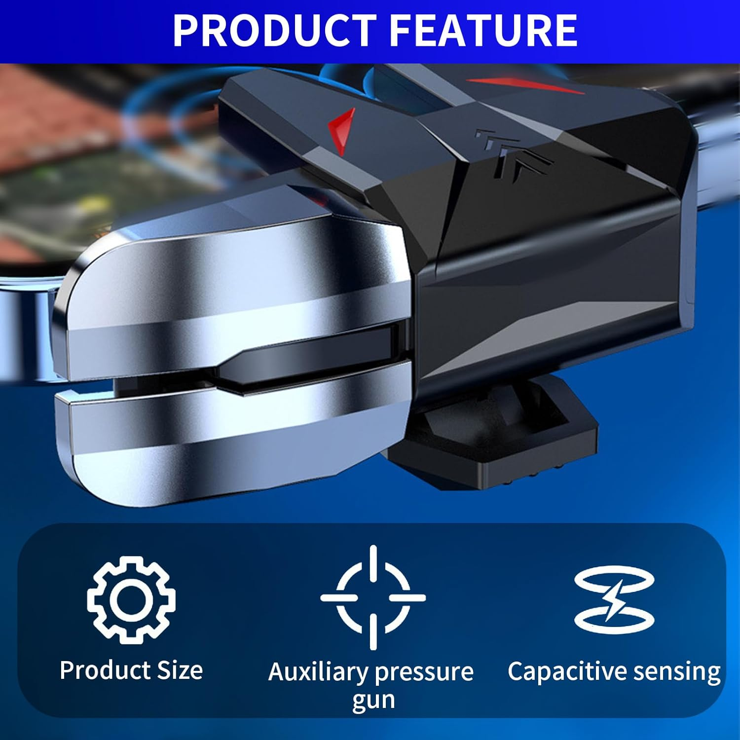 1 Paar Mobile Gaming Trigger F&uuml;r PUBG & Call of Duty, 4 Buttons L1R1 L2R2 Ausl&ouml;ser Joystick Gaming Gadgets, Mobile Controller Handy Kompatibel Mit Smartphone Android Ios image number 3