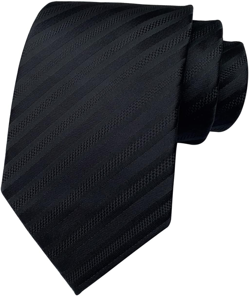 Secdtie Men'S Classic Stripe Jacquard Woven Silk Tie Formal Party Suit Necktie