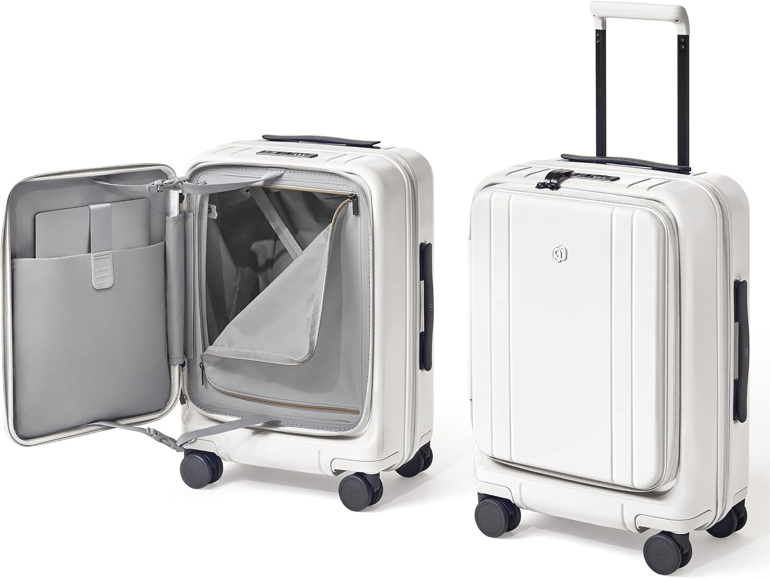 NINETYGO Carry on Luggage 22X14X9 Airline Approved, Flat Top Opening 20 Inch Suitcase, PC Hard Shell, TSA Lock, 360&deg; Spinner Wheels, 03-Purple, Checked 28-Inch