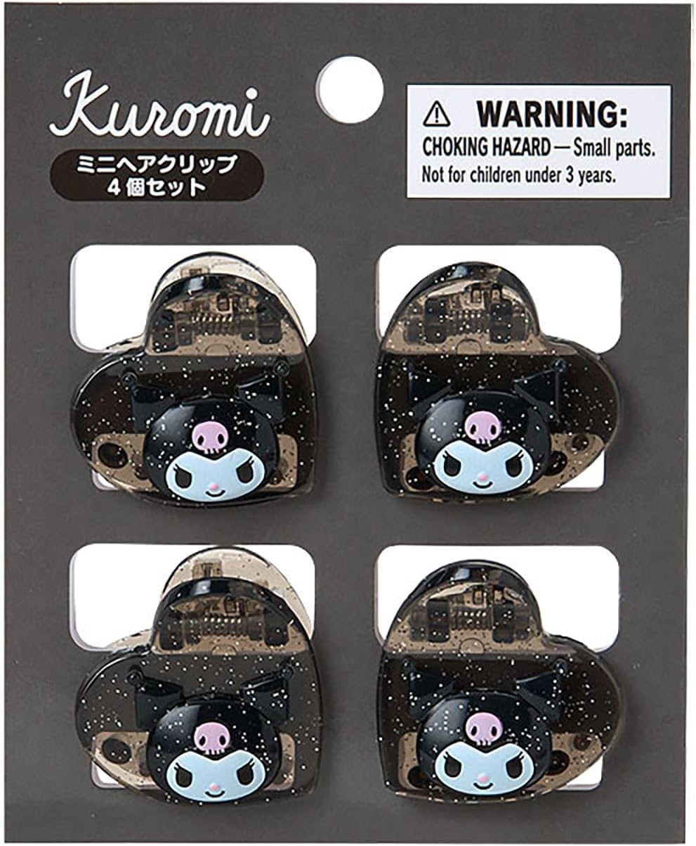 Sanrio 159085 Mini Hair Clips, Set of 4, Cinnamoroll, ABS Resin, Ages 3 and Up