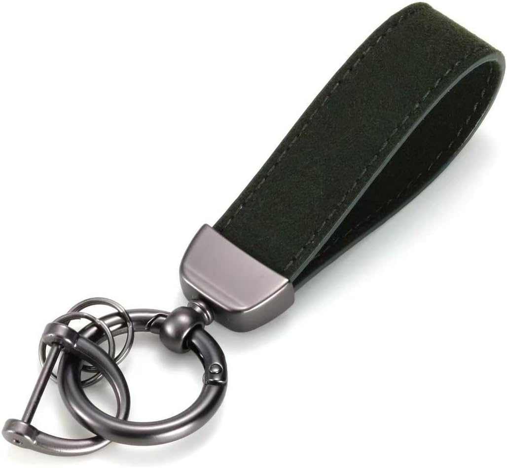 Leather Car Keychain,Creative Personality Leather Car Key Fob,Car Accessories Universal Key Fob Keychain for Men and Women image number 1