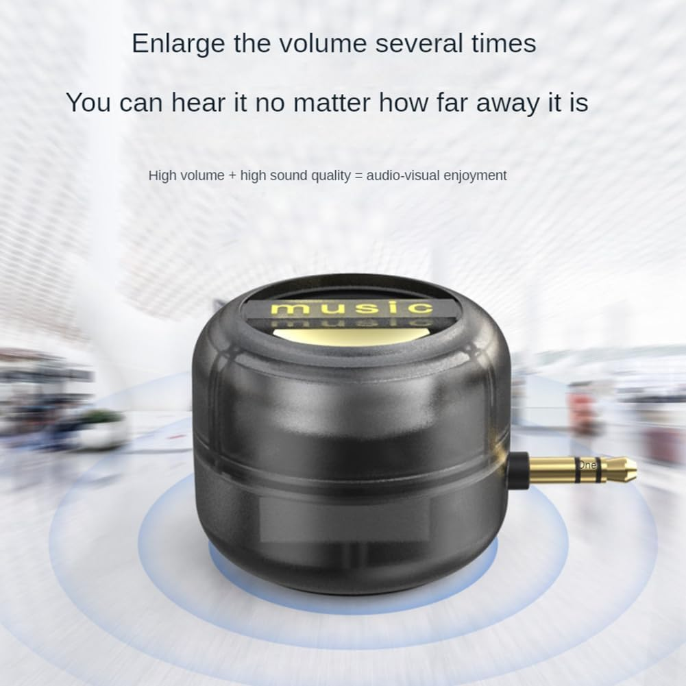 Jindanju Portable Mini Speaker Universal 3.5Mm Sound Box Mobile Phone Speaker Amplifier External Wired Speakers Transparent image number 3
