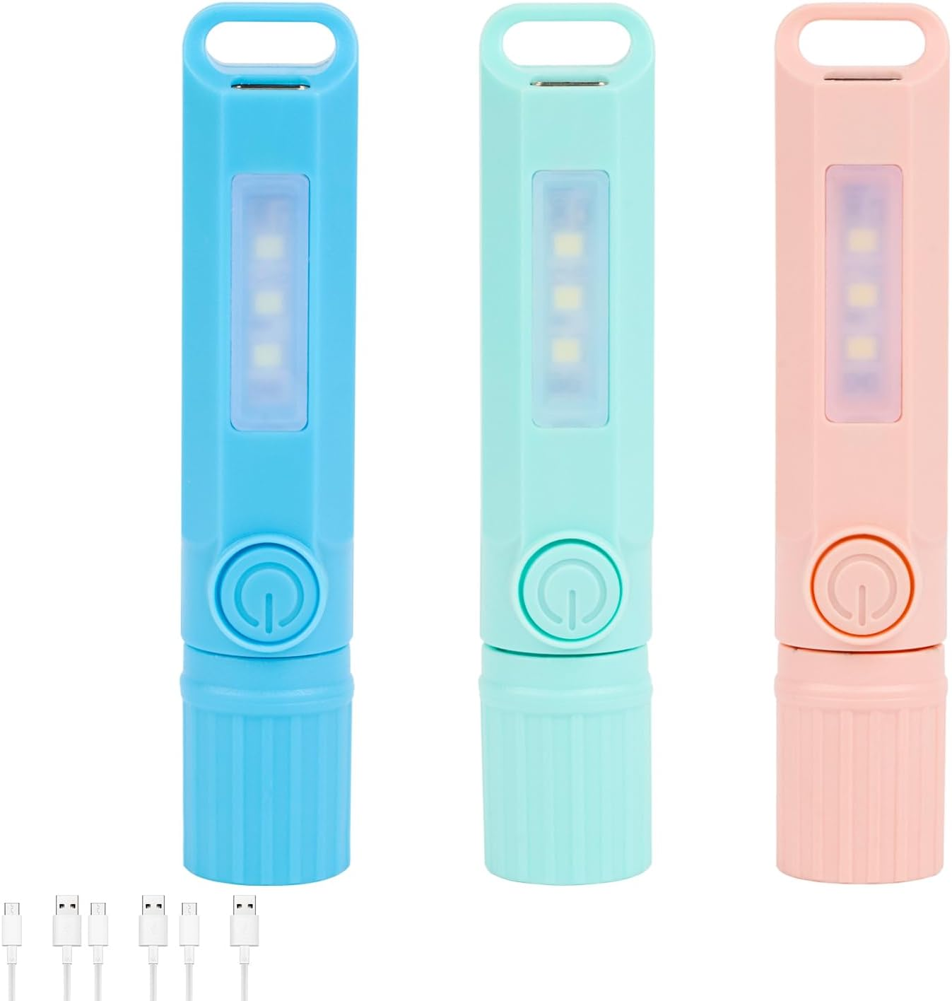 Hilngav 3 Pack Rechargeable Flashlights USB C Mini LED Flashlights, Camping Lantern Combo Flashlight, Ultralight Zoomable Flashlights, for Gift, Camping, Hiking, Night Reading Etc (3 Pack) image number 5