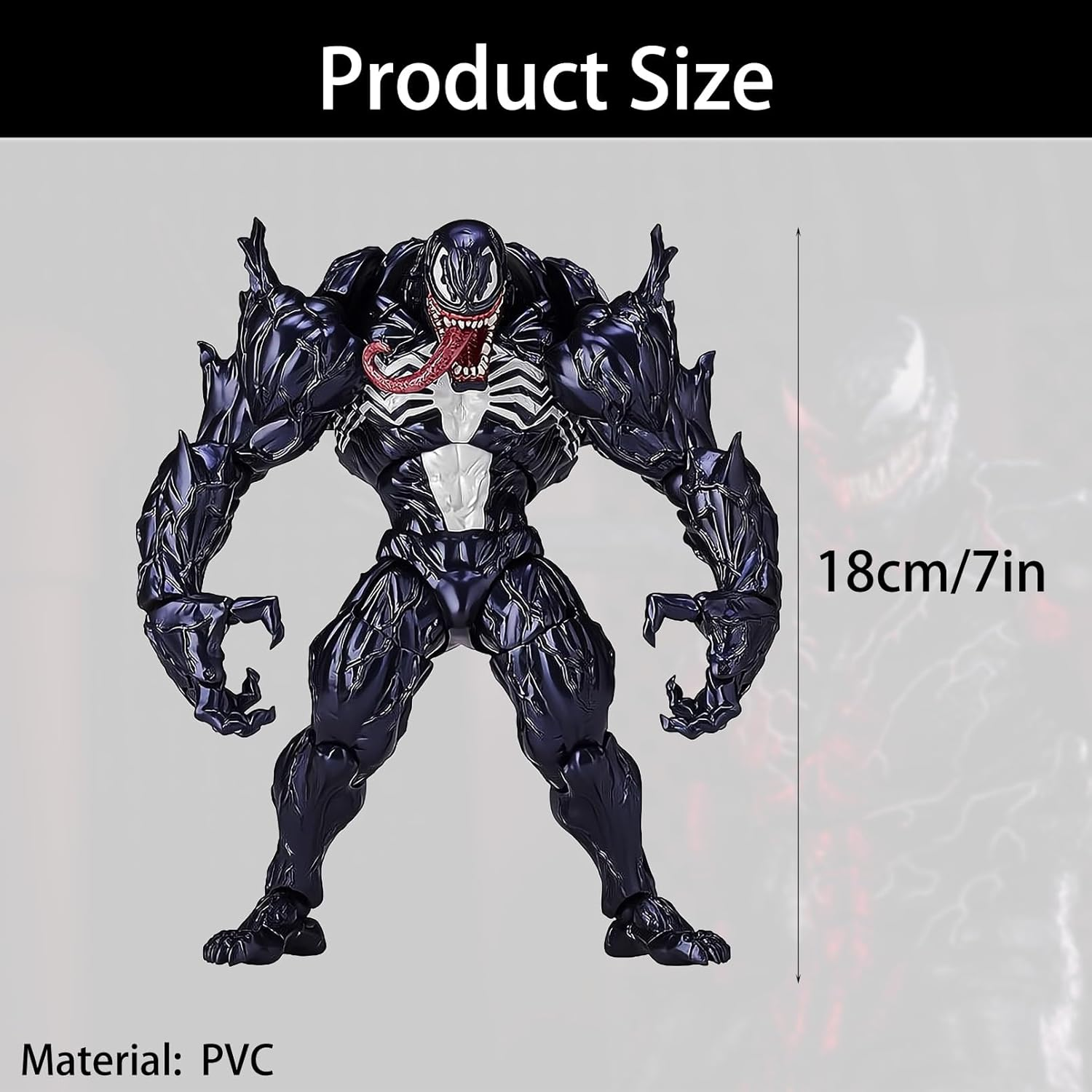 Venom Diamond Select Toys Action Figure - 18 Cm Model Toy with Removable Table Decorations - Children'S Toys image number 3