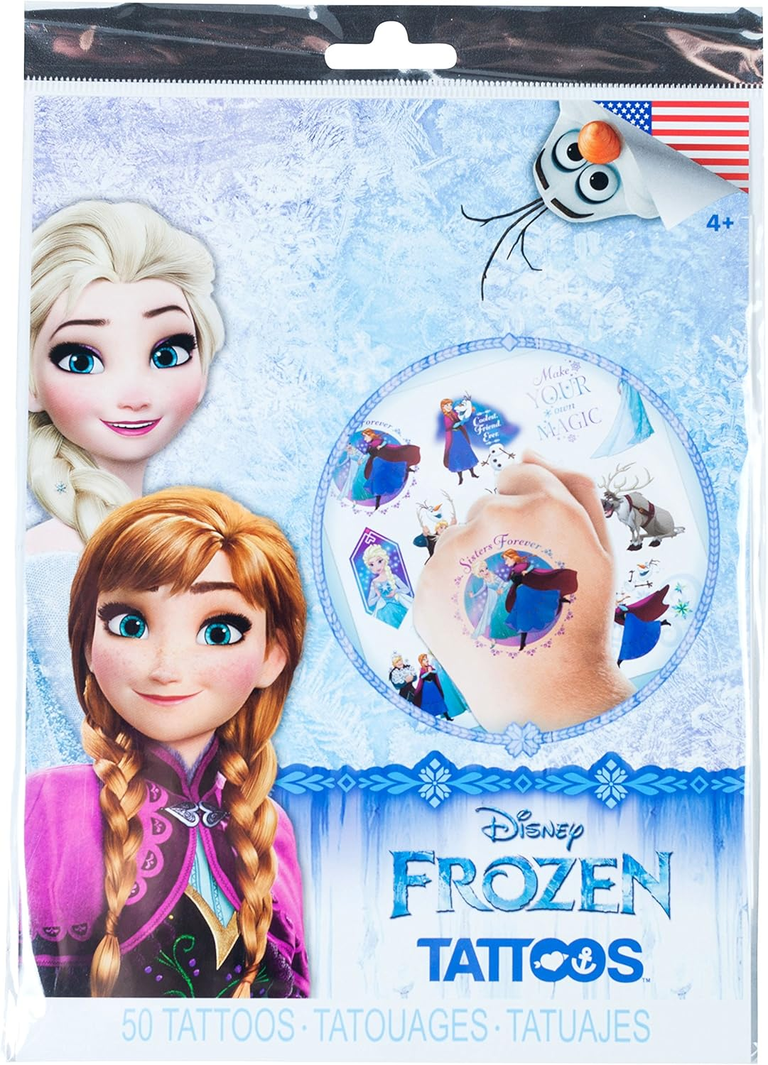 Savvi Disney Temporary Tattoos, Set of 50, Disney Frozen image number 2