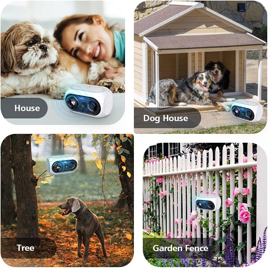 Anti Barking Device, Automatic Ultrasonic Antibarking for Dogs, Rechargeable Stop Dog Bark Device with 3 Adjustable Modes, Bark Stopper for Indoor Outdoor Use Small Medium Large Dogs image number 1