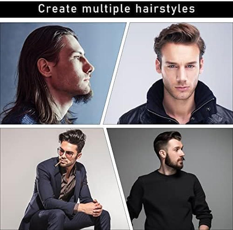 4 Pcs Hair Comb Styling Set Double-Side Tail Combs with Afro Pick, Wide-Tooth Comb for Men & Women, Barber Tools, African American Accessories in 4 Black Styles image number 3