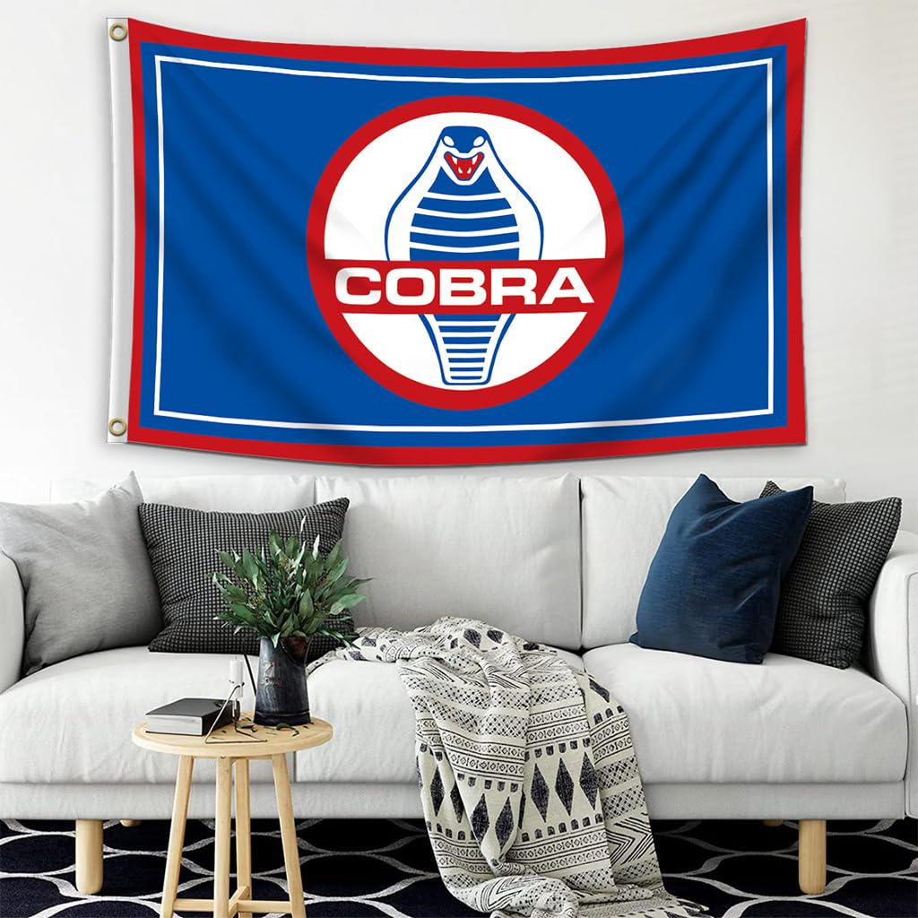 Car Racing Flag Banner Compatible with Shelby Cobra 3X5Ft Flags for Garage Room Man image number 1