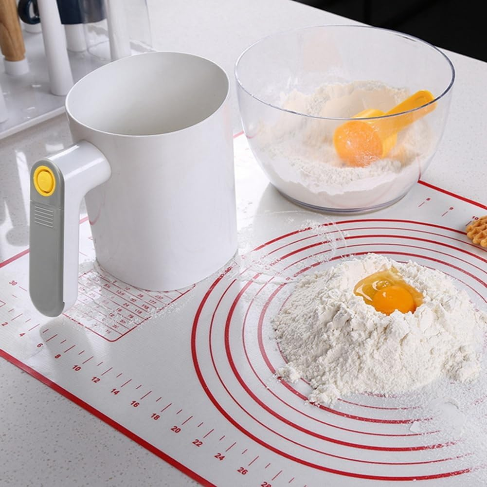 Veumoie Handheld Electric Flour Sieve Icing Sugar Powder Stainless Steel Flour Screen Cup Shaped Sifter Kitchen Pastry Cake Tool image number 5