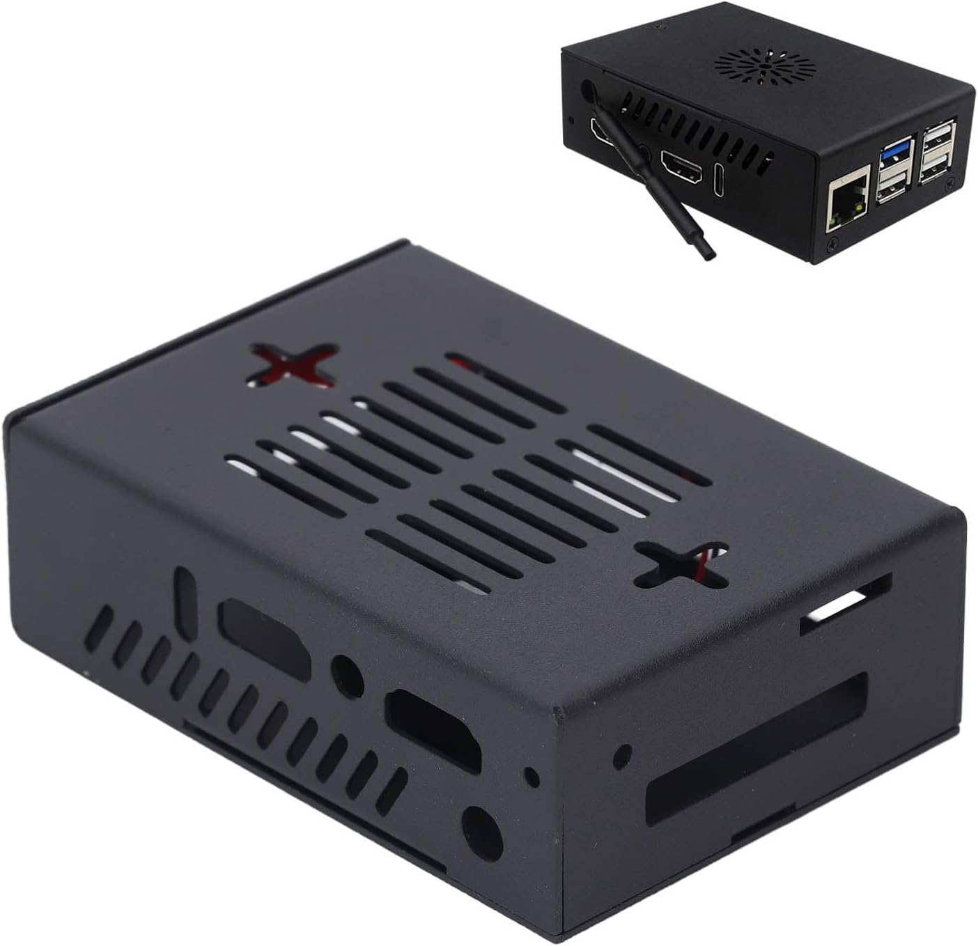 POENVFPO Zinc Alloy Single Board Computer Cooling Case with Fan, Robust Enclosure for Orange Pi 5 MAX, Superior Protection and Cooling Performance image number 6