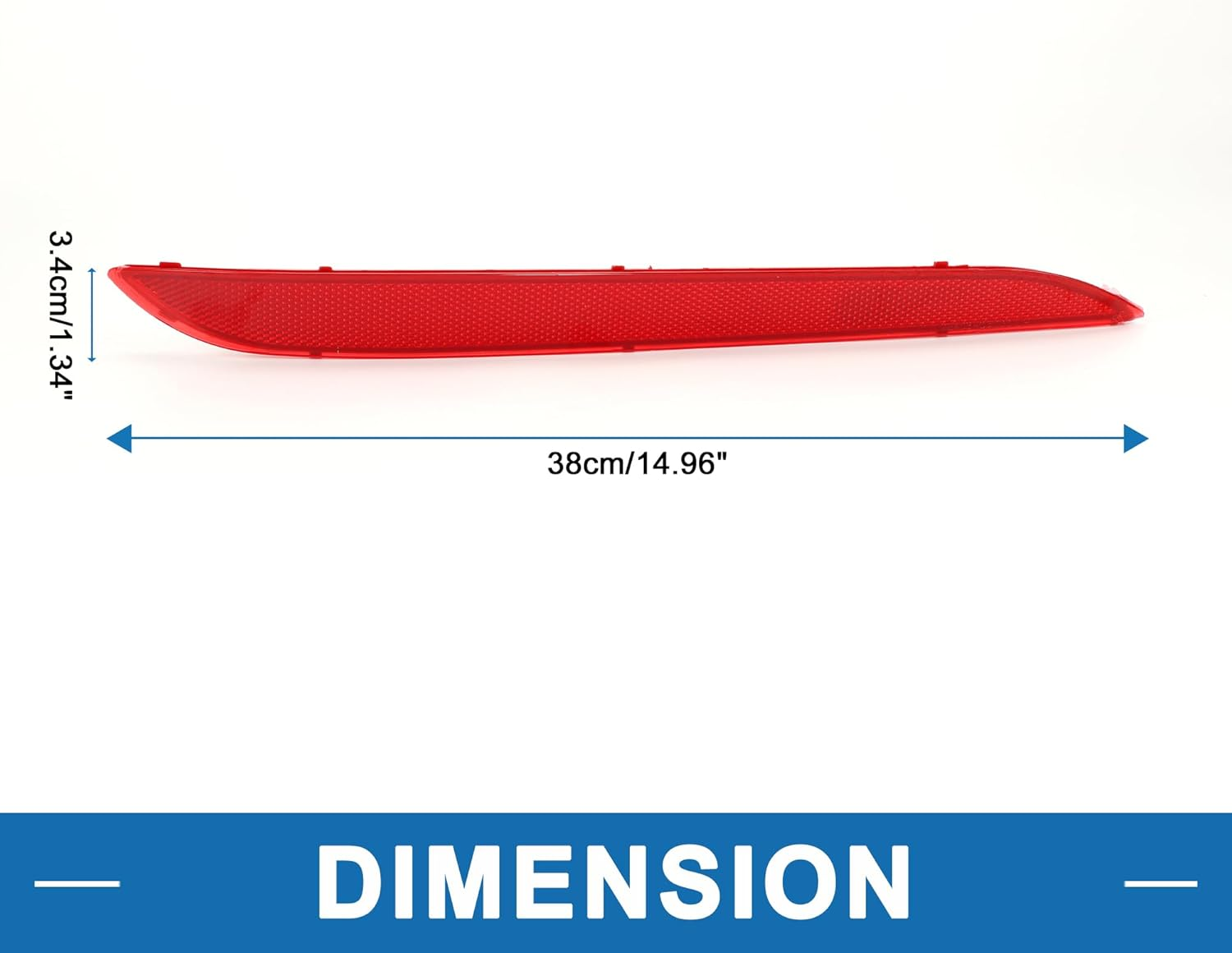 X AUTOHAUX Rear Left Side Bumper Reflector No.92405C1000 Bumper Reflector Side Marker for Hyundai Sonata 2015-2017 Red image number 1