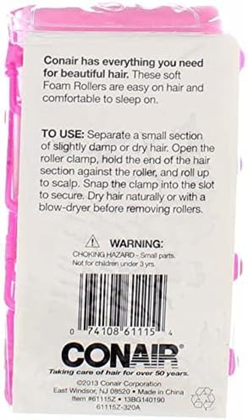 Conair Styling Essentials Foam Rollers Extra Large 61115N image number 3