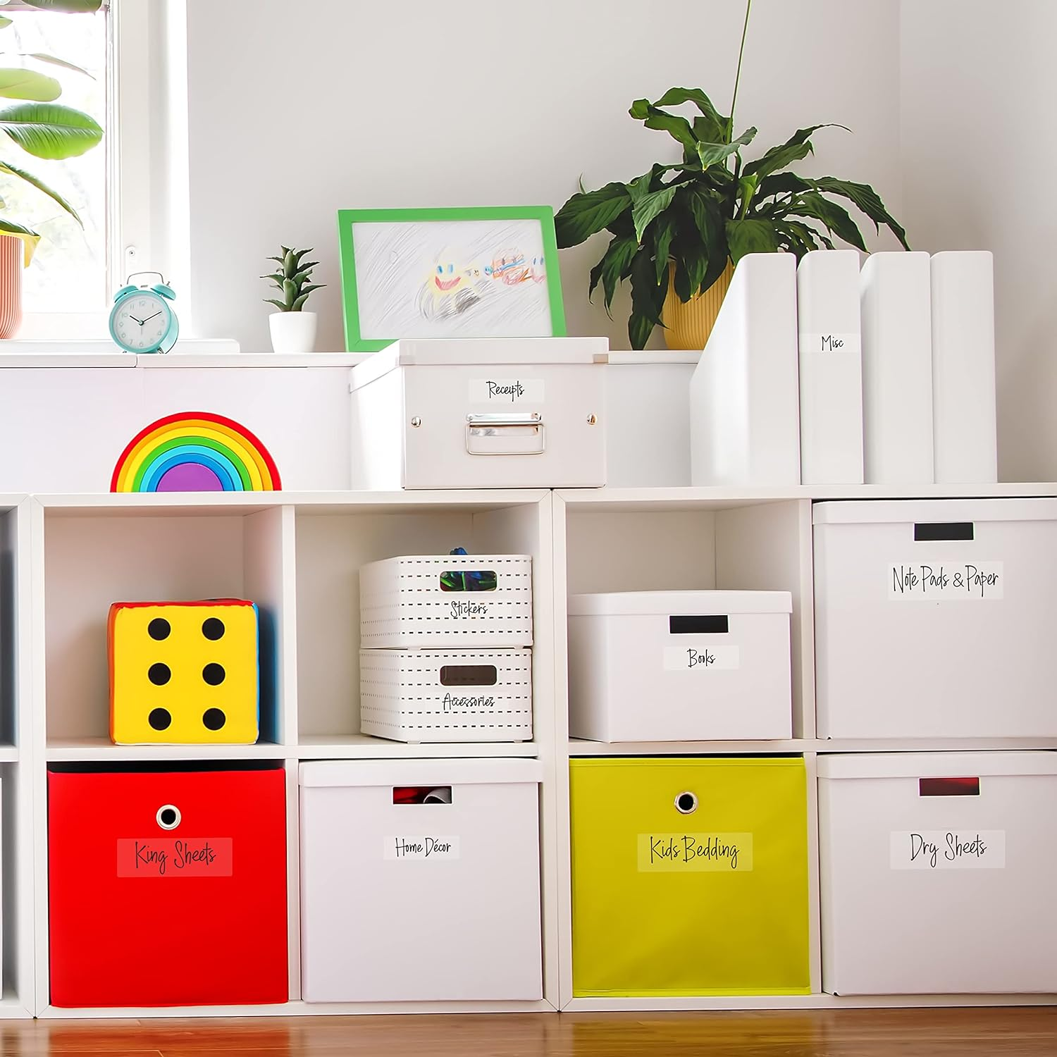 Hebayy 242 Pcs Laundry Room, Linen Closet & Office Labels, 220 Pre-Printed Waterproof Oil&Tear Resistant Removable Stickers, 22 Blank Ones, No Residue for Home Office Craft Room Organization image number 2