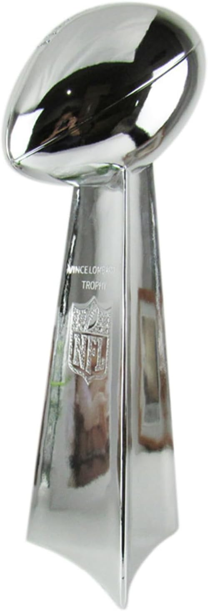 LNGODEHO Silver Football Championship Replica Trophy, Resin Chrome Winner Cup Award Souvenir for League Team Sports Fan image number 3