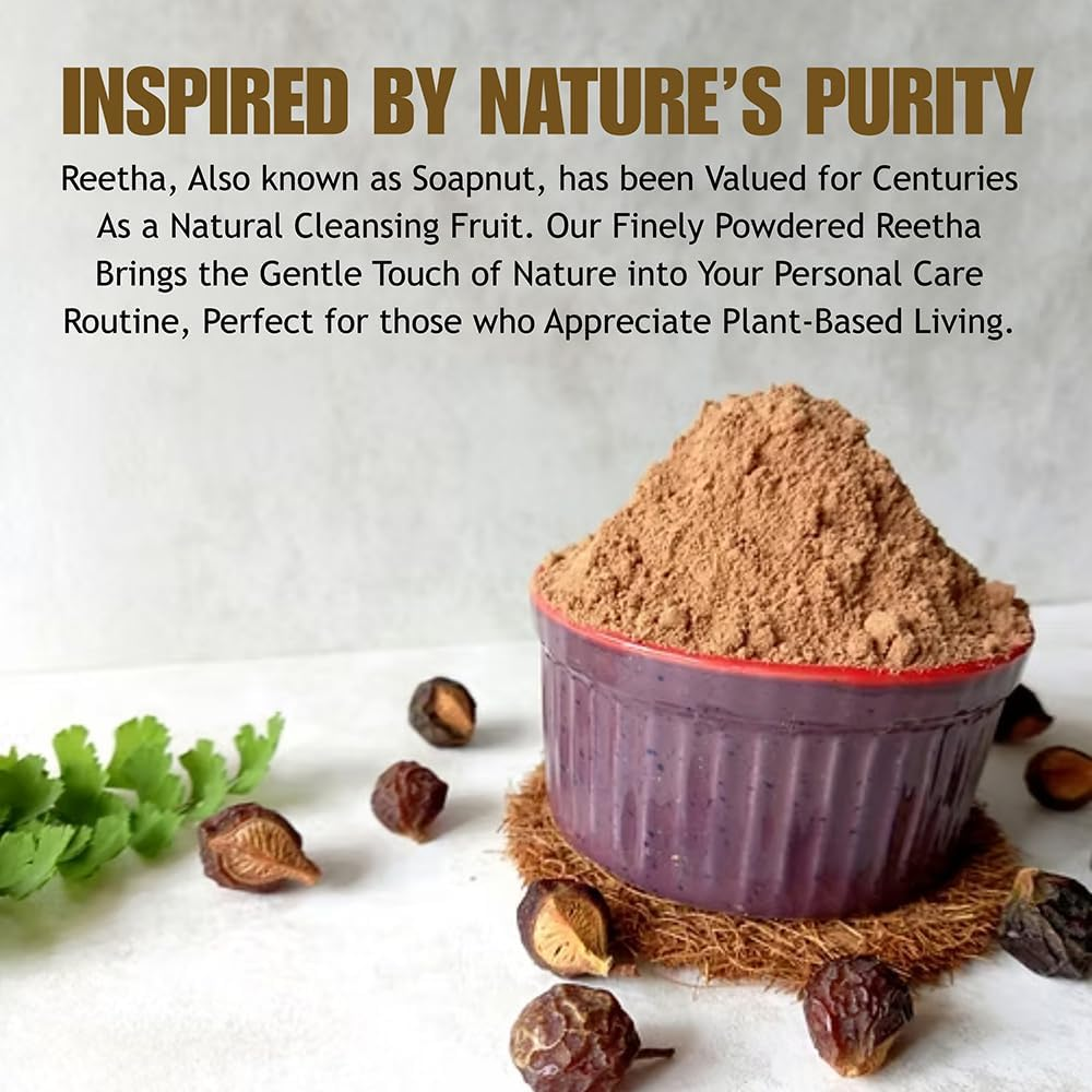 Hair Care Combo Natural Hair Cleanser Amla, Reetha & Shikakai Powders, Bhringraj & Hibiscus (Each 114G) Herbal Hair Pack, Ayurvedic Powders for Hair Growth, Scalp Health image number 6