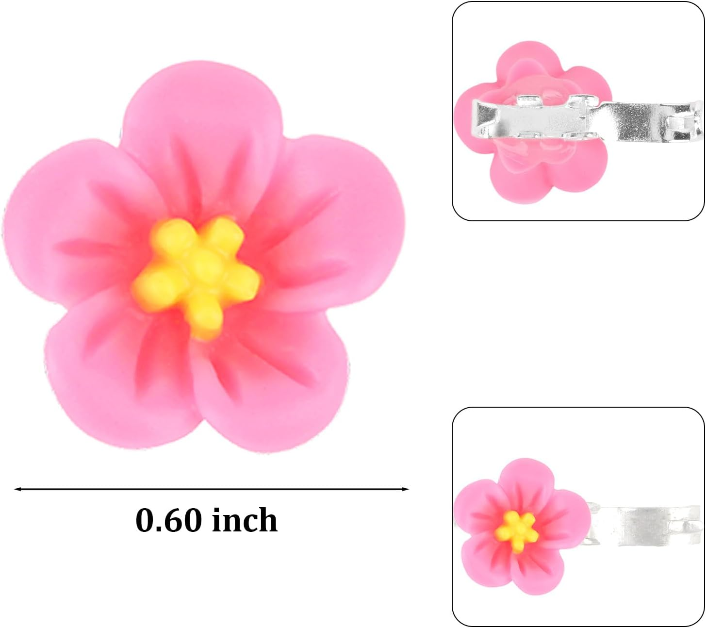 Bumlofa 20 Colourful Hair Clips Small Set: Hair Clip Flower for Girls, Perfect for Braids, Fringe & Hairstyles - Mini Flower Hair Clips for Children & Teenagers image number 3