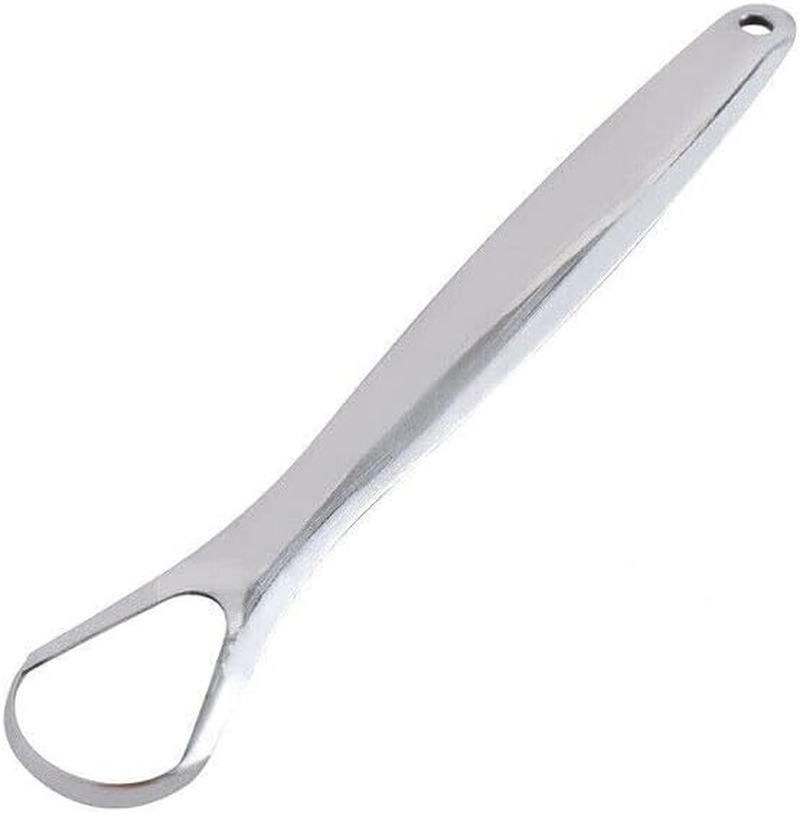 AIMALL Stainless Steel Tongue Scraper, Oral Hygiene Cleaner for Bad Breath, Dental Care Tool to Remove Germs & Residue, Durable & Hygienic Design, 5.75-Inch Length image number 5