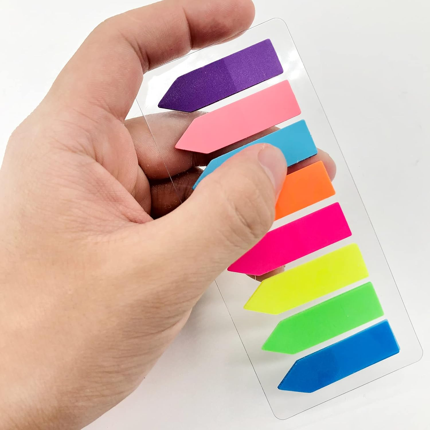VANRA 960 Pieces Sticky Index Tabs Page Markers Flags Sticker Colored Page Notes Writable Labels for Bookmarks, 6 Sets (Arrow Flags, 8 Colors) image number 4