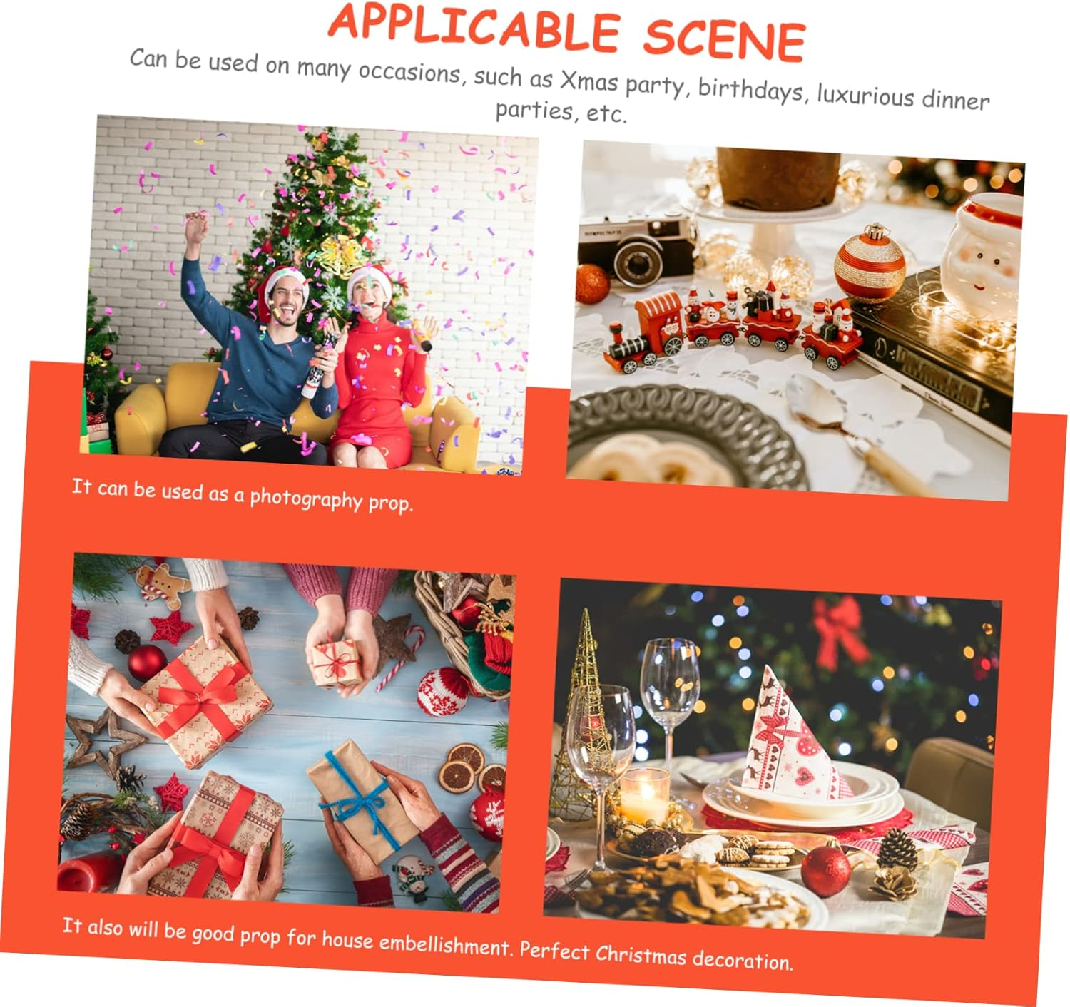 GARVALON 1Pc Xmas Resin Santa Claus Figurine Chic Christmas Desktop Decor for Home and Realistic Holiday Adornment for Festive Atmosphere image number 6