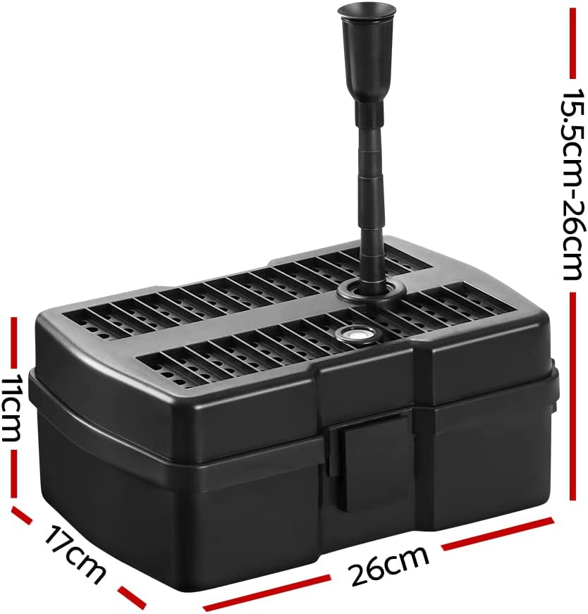 Gardeon Solar Water Fountain, 5Ft Bird Bath Feature Pond Pump Outdoor Features Fountains Garden Pool Patio Decoration, Powered DC Brushless Submersible 2 Stage Filtration System Black image number 6