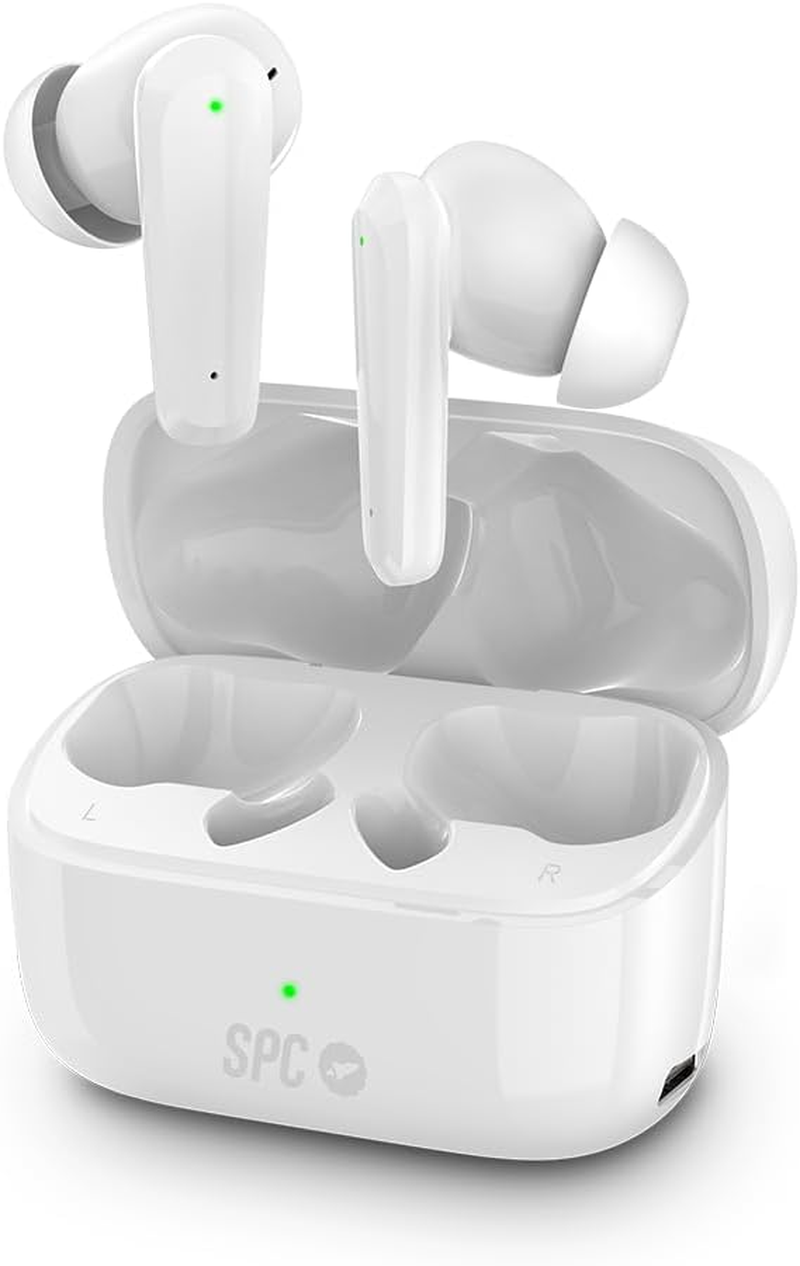 SPC Ether 2 Pro Wireless Headphones White with Active Noise Cancellation, 6 Hours Battery Life + 20 Hours in Charging Case, Gaming Mode, IPX4, Touch Control and Light Weight image number 4