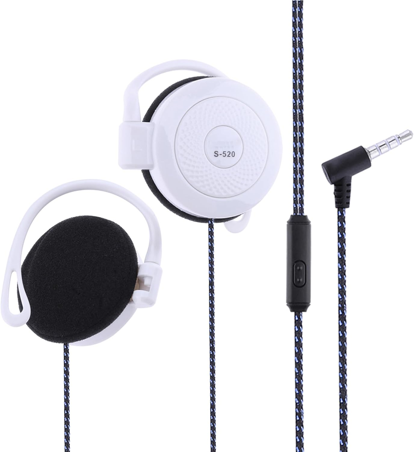 Fit Clip Earbuds - Wired Earphones Stereo Headset, over Ear 3.5Mm Jack | Secure Fit Running Exercise Earphones Deliver Premium Audio Quality for Outdoor Climbing and Long Workout Routines image number 3