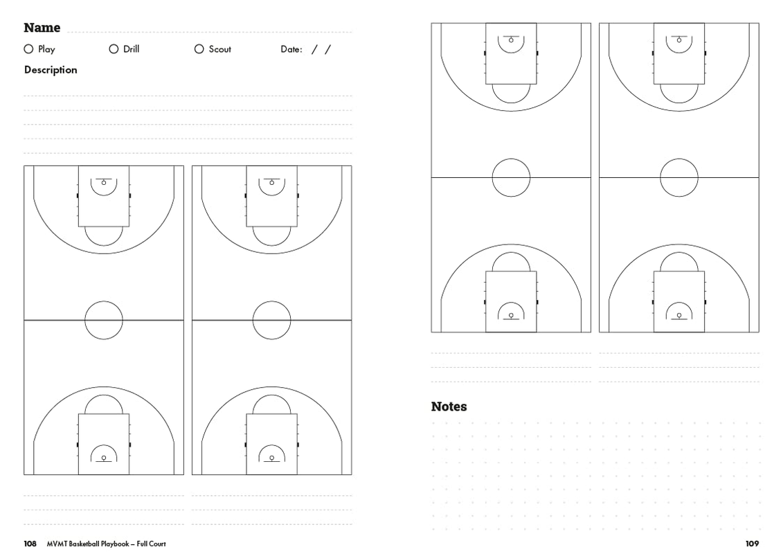 MVMT Sports Basketball Coaching Playbook by MVMT Sports.,Capture Plays,Drills and Opponent Scouting,Advanced Notebook for Basketball Coaches,A5 image number 4
