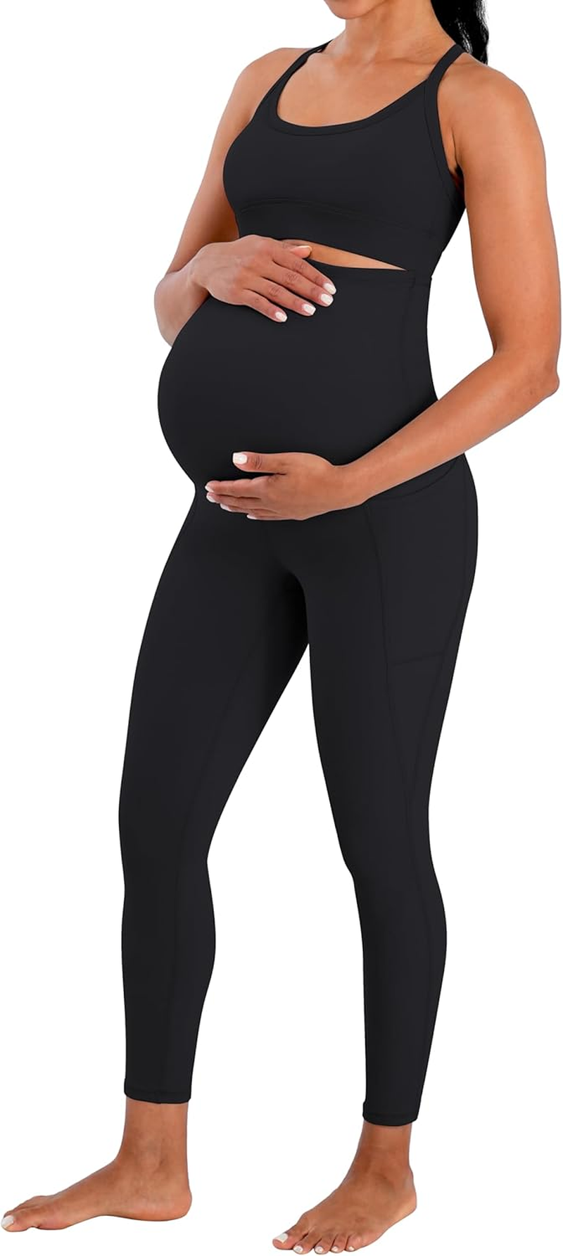 Sunvalix Maternity Leggings &ndash; Buttery Soft over the Belly Yoga Pants for Spring & Summer, Workout & Lounge image number 5