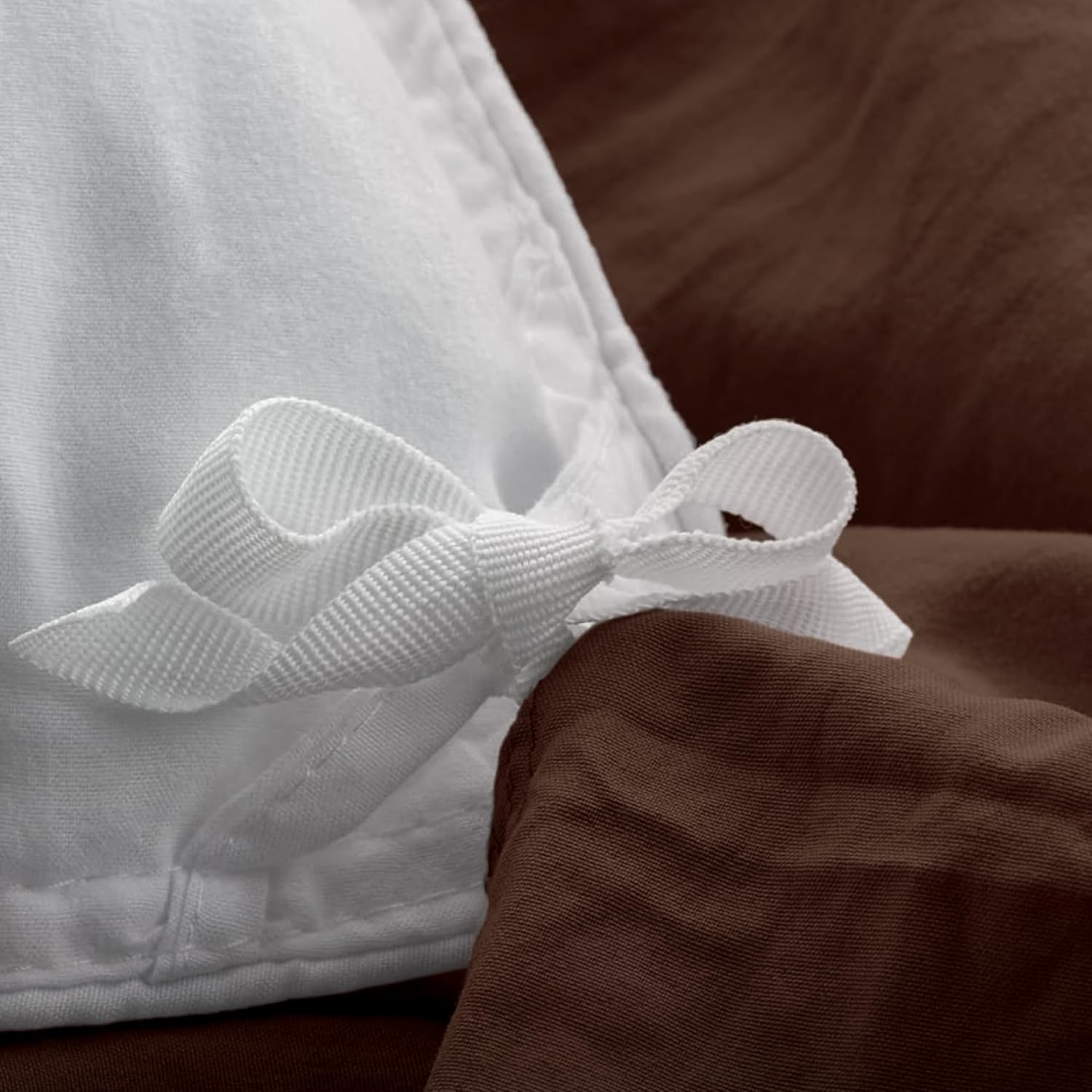 Fedali Cocoa Brown Duvet Cover Queen Size - Extra Cozy Bedding - 160 GSM Ultra Soft Duvet Cover Set with 2 Pillow Shams - 3 Pieces - Comforter Not Included image number 2