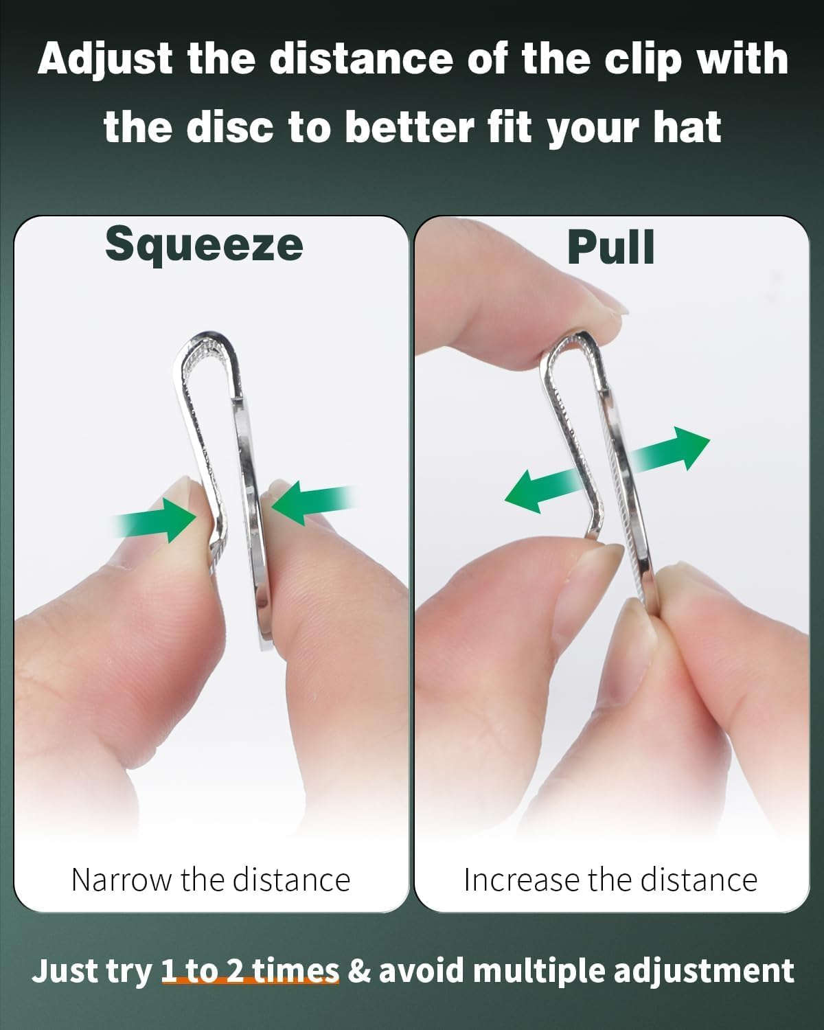 Magnetic Golf Ball Marker Holder Clip - 3 Pcs Nickel Plated Alloy Golf Hat Visor Clip for Caps, Gloves, Bags, Belts & Pants Accessories image number 1