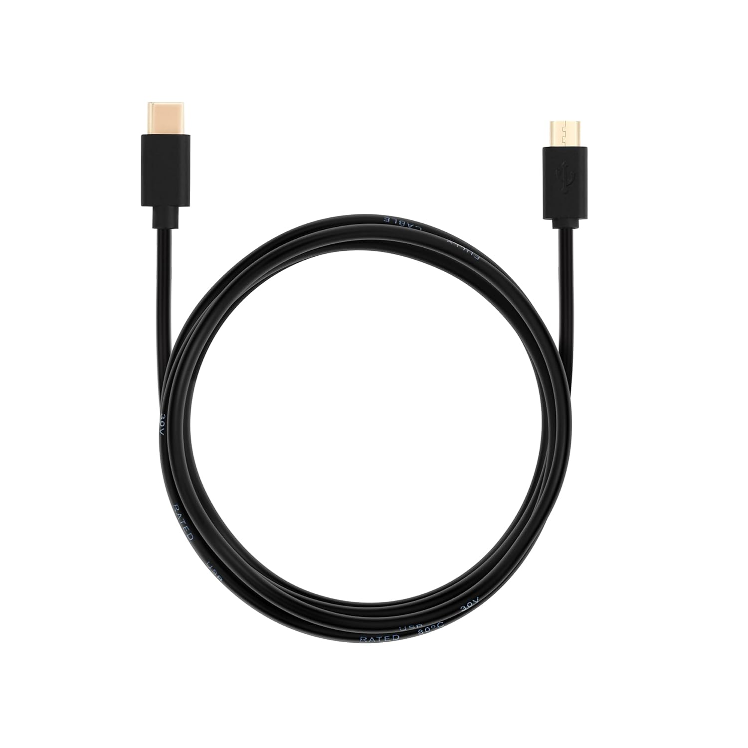 Conecto 1.50 M USB C to Micro USB 2.0 Connection Cable, Gold-Plated Connector Contacts, Data Cable and Charging Cable, Black image number 5