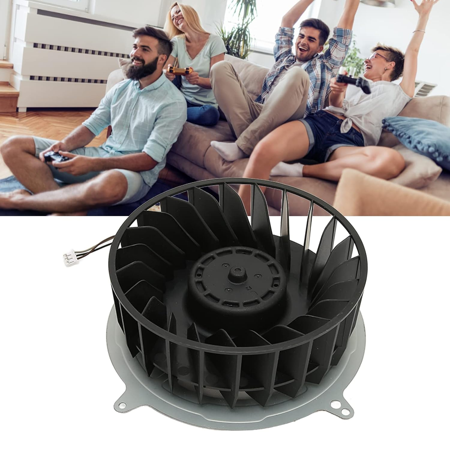 Eosnow Pc Fans,Wear Prevention Computer Fan,Good Heat Dissipation Effect 120Mm Case Fan Replacement Cooling Fan,For Consoles image number 2