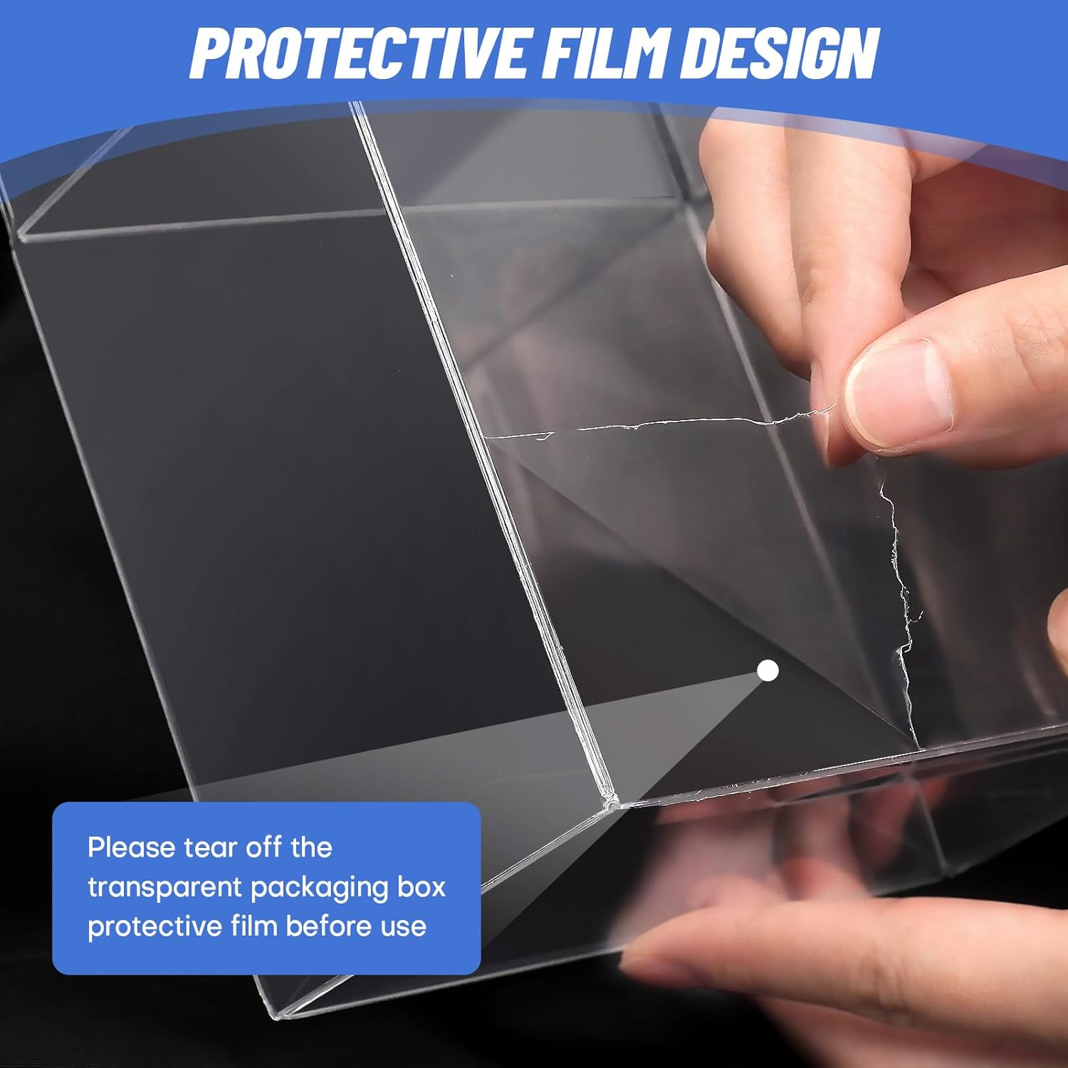 5 Pack Clear PKMN ETB Protector Case, PKMN Elite Trainer Box Protector, PET Plastic Display Box Protector for Collectors Gifts Elite Trainer Boxes - 0.5Mm Thick (Pack of 5)