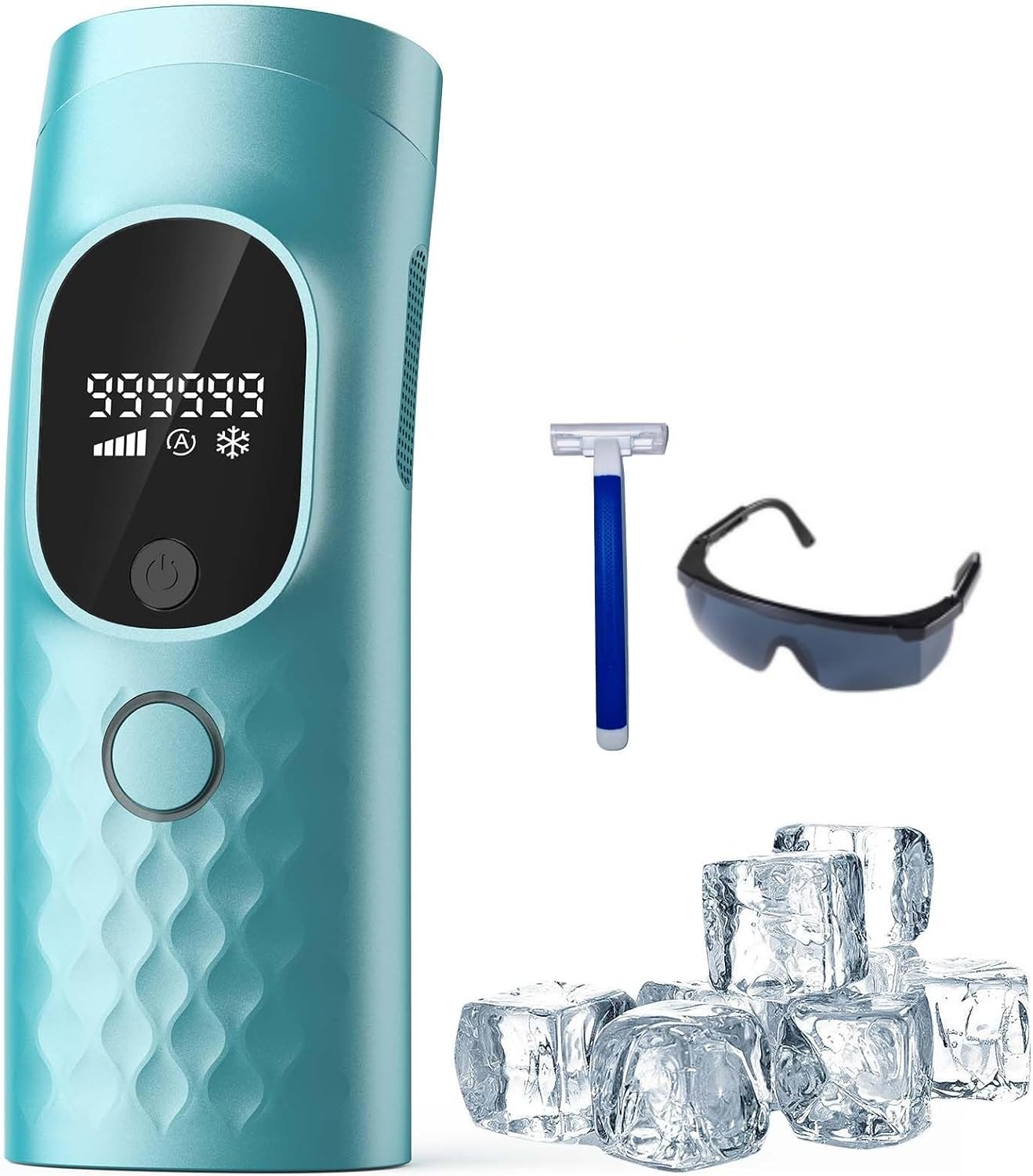 Laser Hair Removal for Women and Men - Permanent Painless Ice Cooling IPL Device Remover Machine with Shaver, Goggles, 999,999 Flashes for Body and Face, Corded image number 6