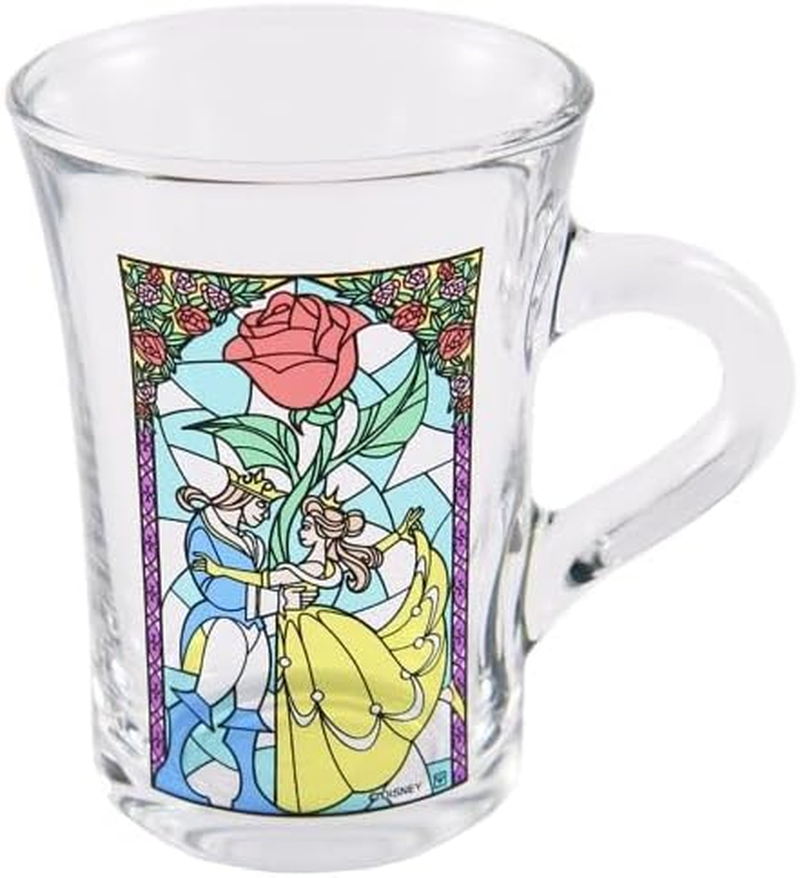 Yaxell Disney Mug Beauty and the Beast Stained Glass Style Dishwasher Safe Cup Glass 230Ml Made in France image number 2