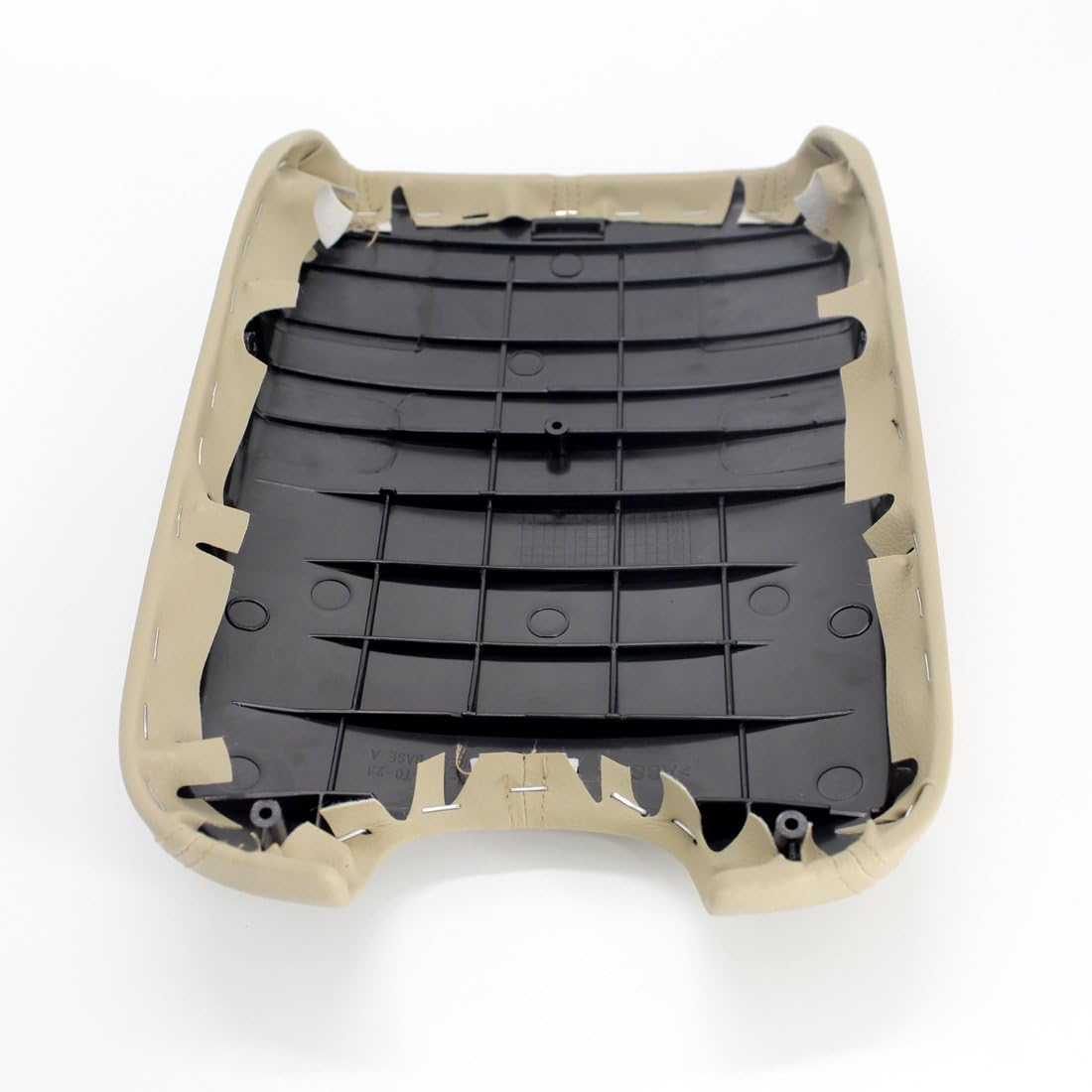 Ezzy Auto Beige Leather Suture Console Armrest Lid Cover for 2008 2009 2010 2011 2012 Honda Accord Center Console Cover Lid - Black image number 3