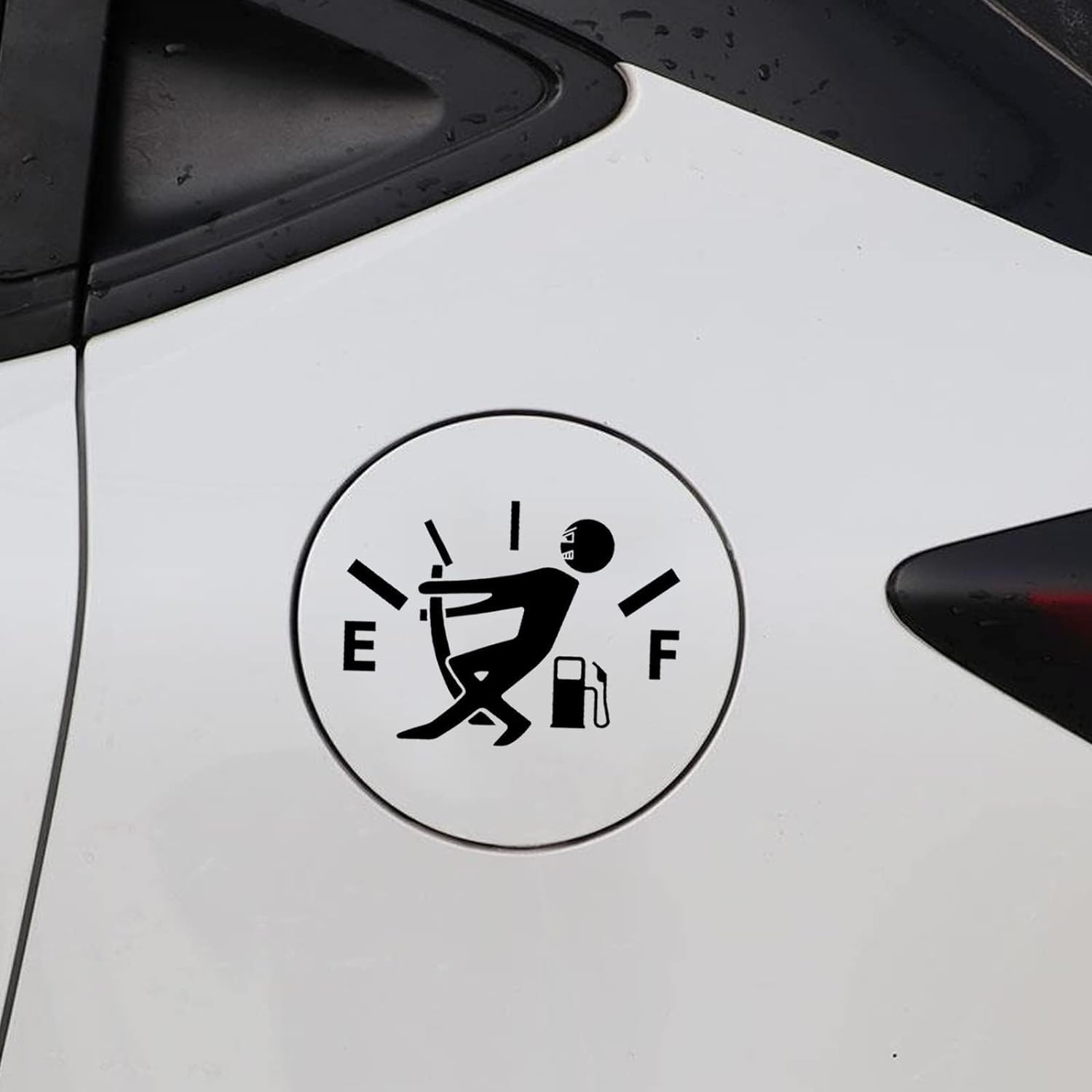Funny Car Stickers High Gas Consumption Decal Fuel Gage Empty Stickers Fit Car, Trucks, Motorcycle, SUV (Black/Boy) image number 3