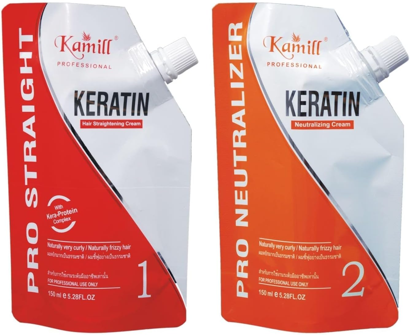 Kamill Keratin Pro-Straightening Cream and Pro-Neutralizer Kit with Kera-Protein Complex (150 Ml Each) image number 1