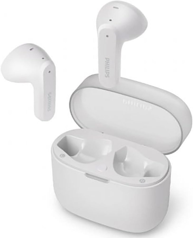 PHILIPS TAT2139WT/00 True Wireless in Ear Bluetooth Headphones - Small Buds. Great Value Natural Sound. Dynamic Bass, Pocket-Sized Charging Case, Clear Calls - White