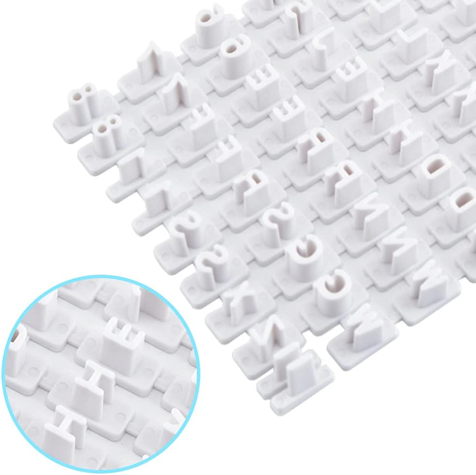Pack of 72 Alphabet Number Letter Cookie Stamp Set Biscuit Fondant Decorating Baking Impress Mould image number 1