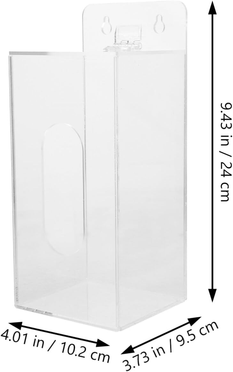 Clear Acrylic Hygiene Dispenser - Sanitation Station Gloves Masks Hairnets Box Holder Wall Mount or Tabletop Storage Containers image number 5