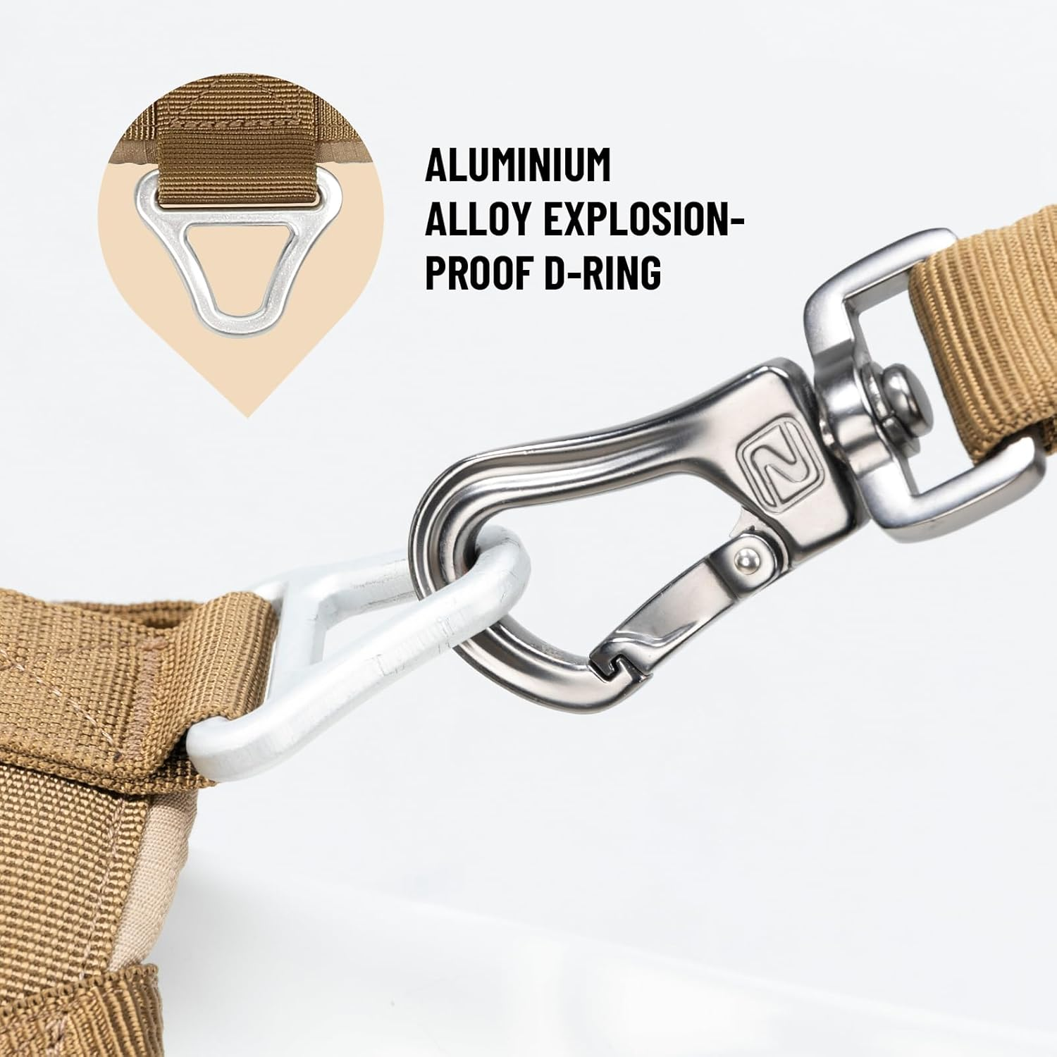 Excellent Elite Spanker Tactical Dog Harness Vest Adjustable Nylon Pet Dog Harness for Small Medium and Large Dogs(Coyote Brown-S) image number 7