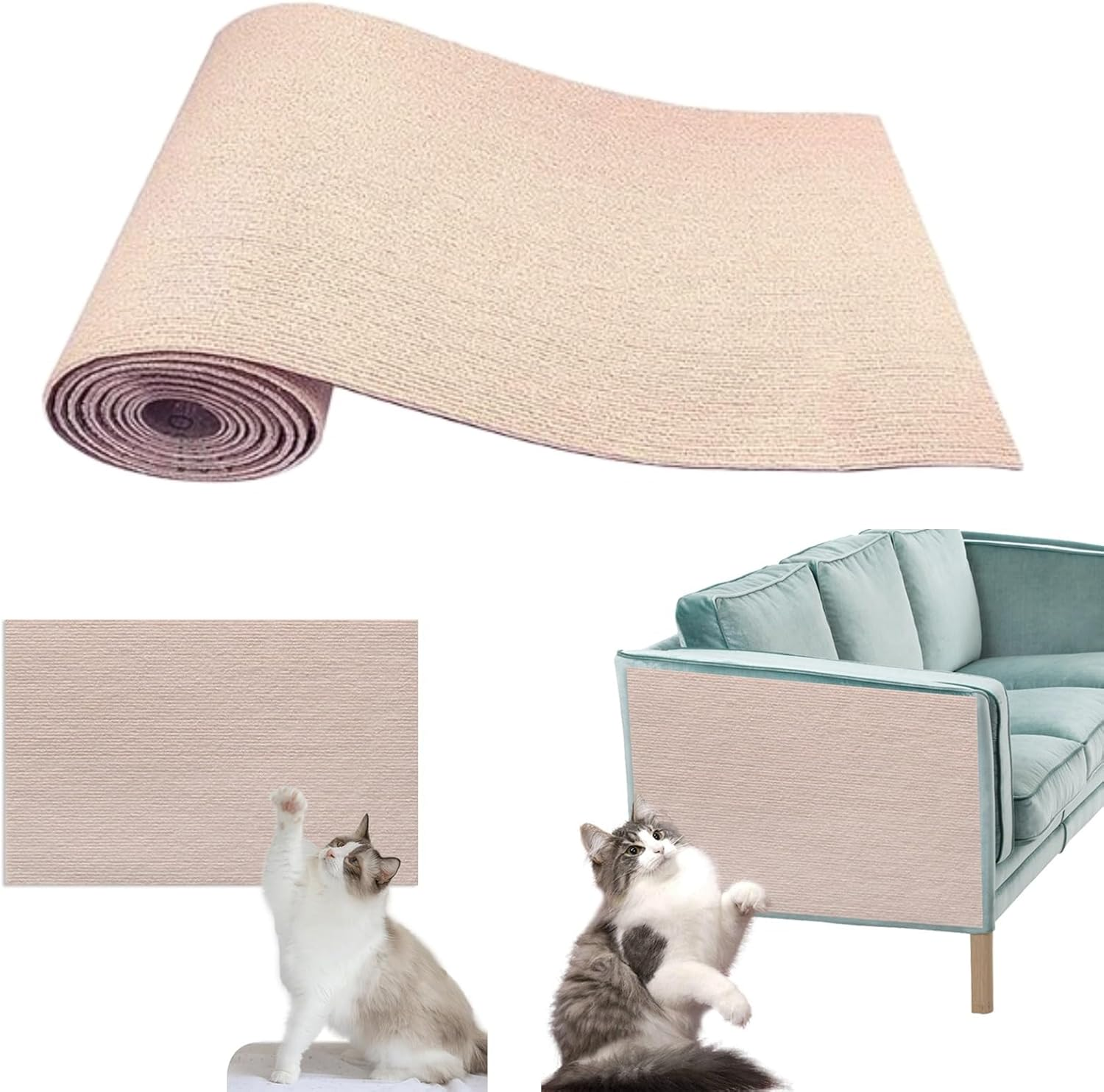 Cat Scratching Mat, Self-Adhesive Cat Scratching Mat, Scratching Mat for Cats, Cat Scratching Mat, Cat Scratching Board, Cat Scratching Mat for Protects Carpets, Sofa, Furniture Protection